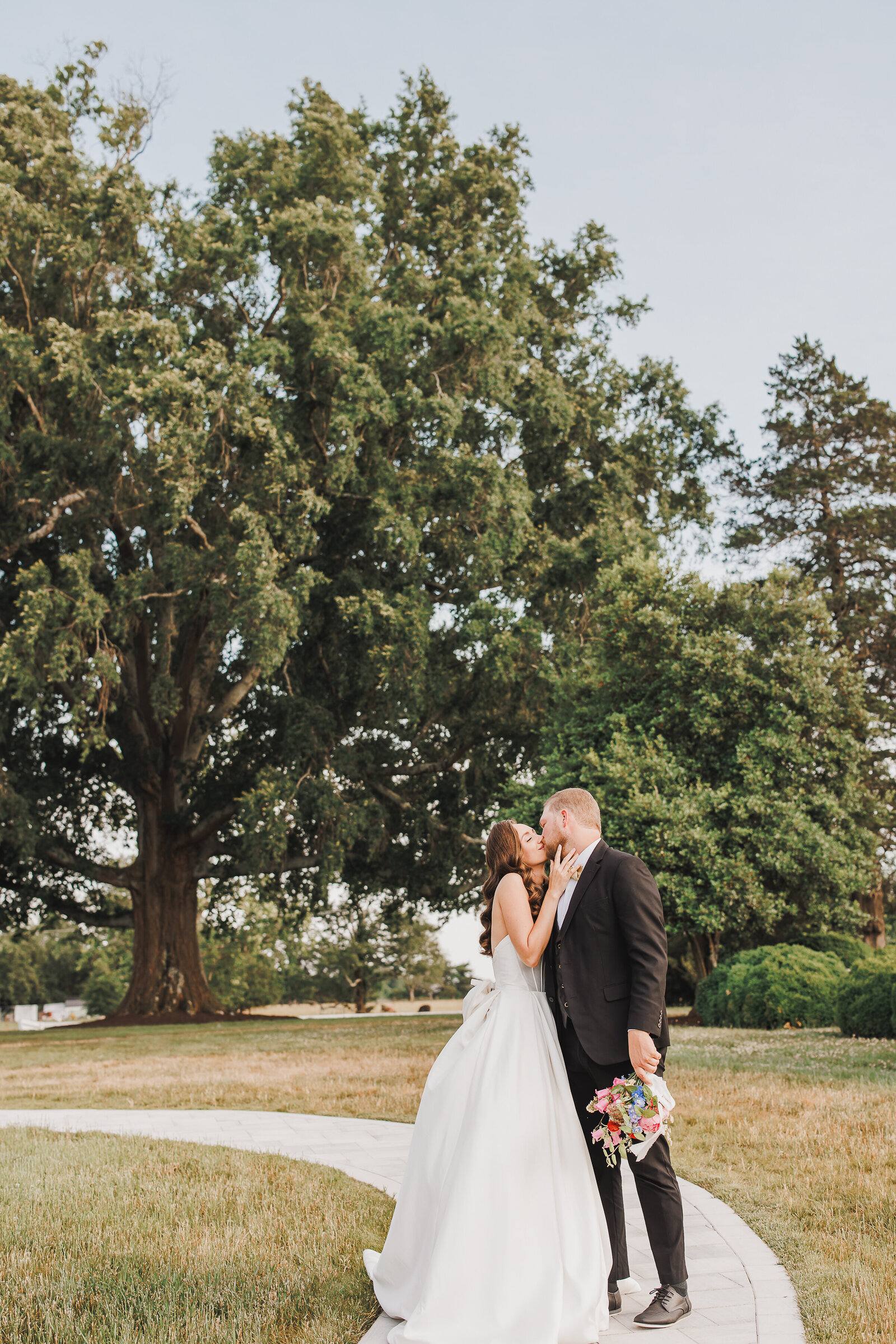 A couple beneath the great oak at Northfield Estate